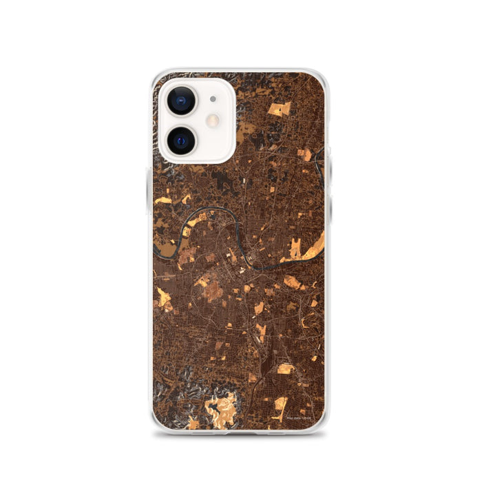 Custom Nashville Tennessee Map iPhone 12 Phone Case in Ember