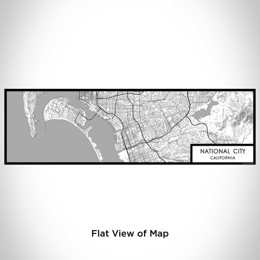 Flat View of Map Custom National City California Map Enamel Mug in Classic
