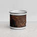 Front View Custom National City California Map Enamel Mug in Ember