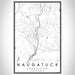 Naugatuck Connecticut Map Print Portrait Orientation in Classic Style With Shaded Background