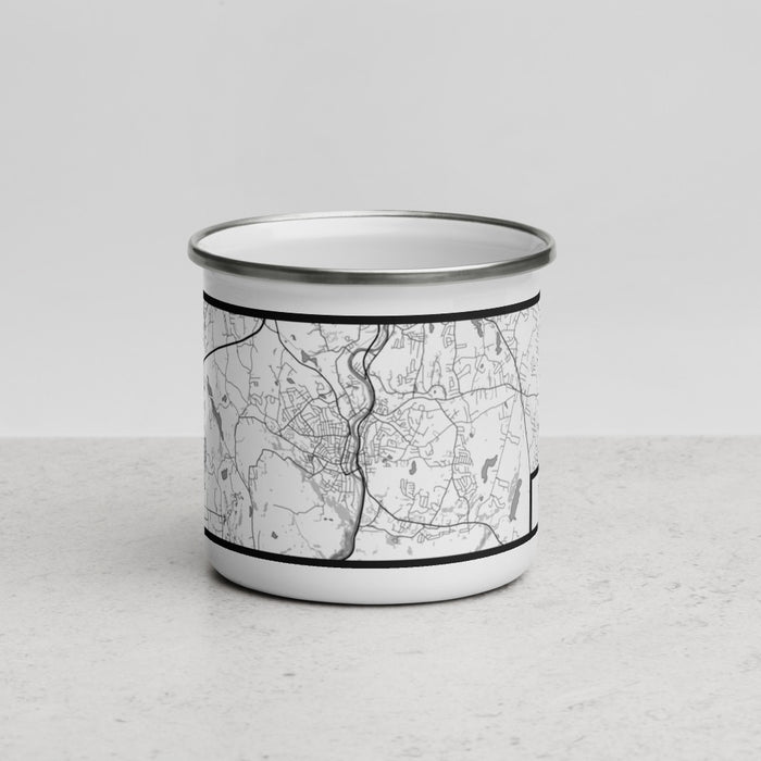 Front View Custom Naugatuck Connecticut Map Enamel Mug in Classic