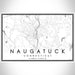 Naugatuck Connecticut Map Print Landscape Orientation in Classic Style With Shaded Background
