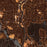 Naugatuck Connecticut Map Print in Ember Style Zoomed In Close Up Showing Details