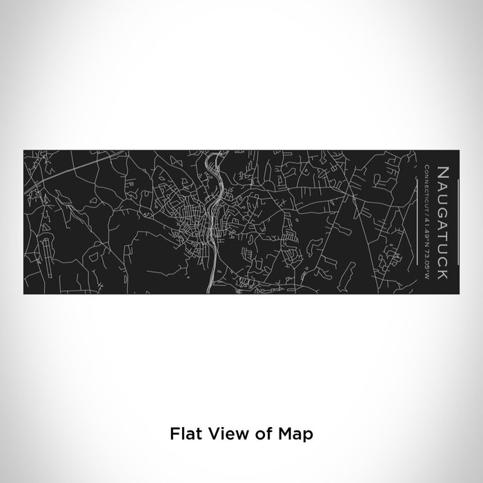 Rendered View of Naugatuck Connecticut Map Engraving on 10oz Stainless Steel Insulated Cup with Sliding Lid in Black