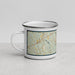 Left View Custom Naugatuck Connecticut Map Enamel Mug in Woodblock