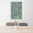 24x36 Needville Texas Map Print Portrait Orientation in Afternoon Style Behind 2 Chairs Table and Potted Plant