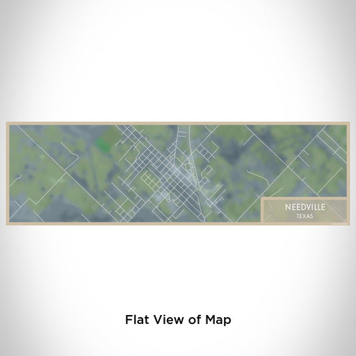 Flat View of Map Custom Needville Texas Map Enamel Mug in Afternoon