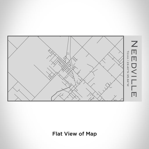Rendered View of Needville Texas Map Engraving on 17oz Stainless Steel Insulated Cola Bottle