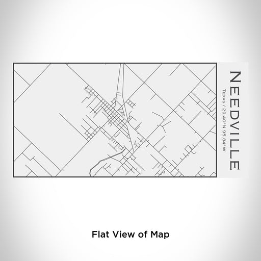 Rendered View of Needville Texas Map Engraving on 17oz Stainless Steel Insulated Cola Bottle in White