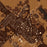 Needville Texas Map Print in Ember Style Zoomed In Close Up Showing Details