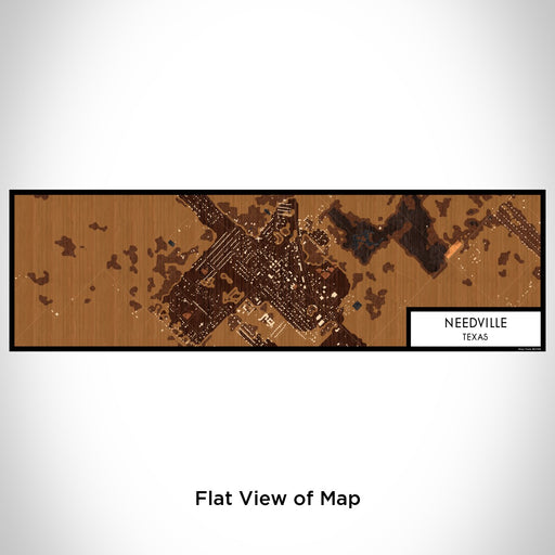Flat View of Map Custom Needville Texas Map Enamel Mug in Ember