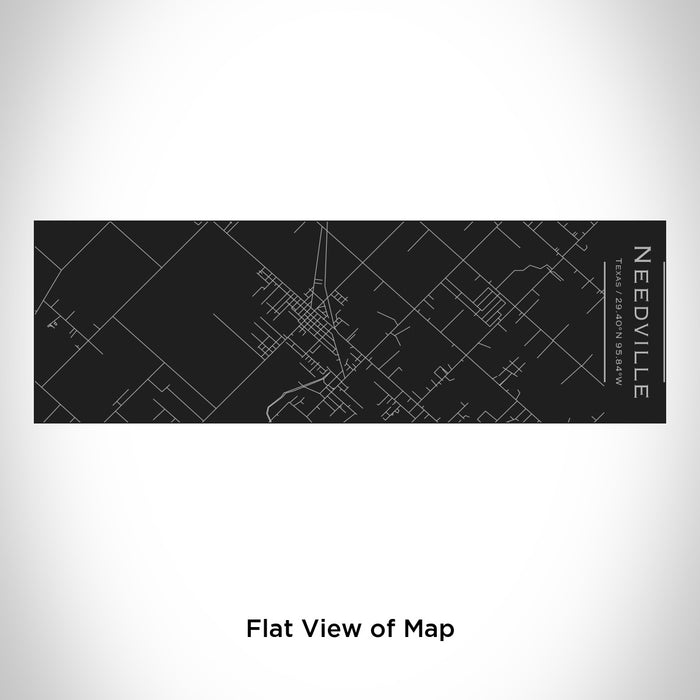 Rendered View of Needville Texas Map Engraving on 10oz Stainless Steel Insulated Cup with Sliding Lid in Black