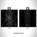 Rendered View of Needville Texas Map Engraving on 6oz Stainless Steel Flask in Black