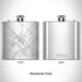 Rendered View of Needville Texas Map Engraving on 6oz Stainless Steel Flask