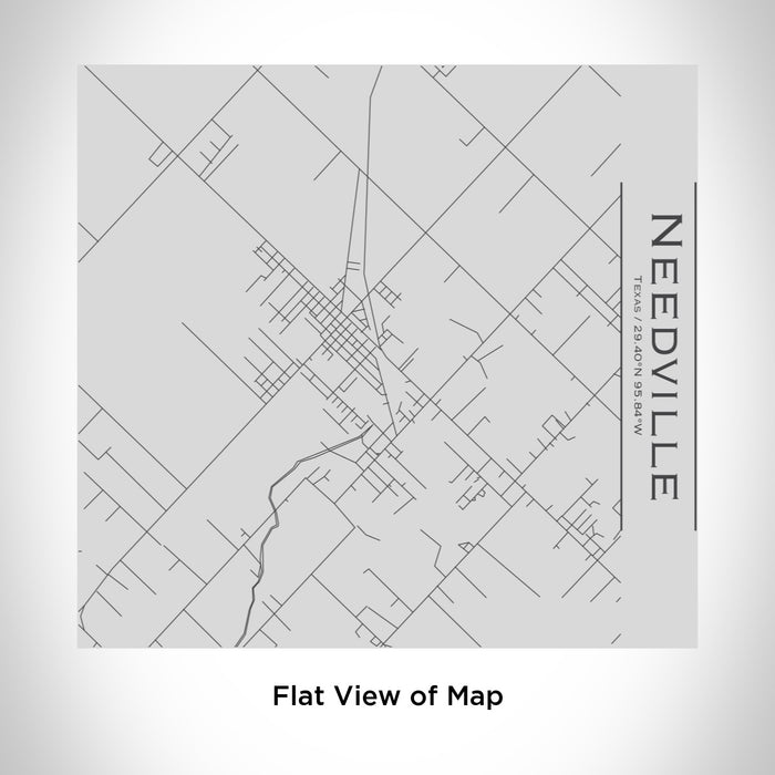 Rendered View of Needville Texas Map Engraving on 17oz Stainless Steel Insulated Tumbler