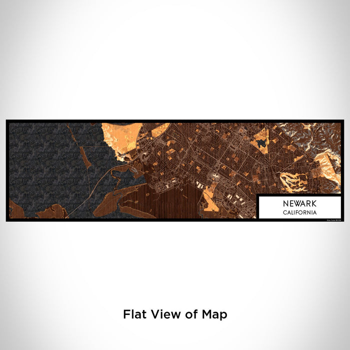 Flat View of Map Custom Newark California Map Enamel Mug in Ember