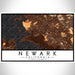 Newark California Map Print Landscape Orientation in Ember Style With Shaded Background
