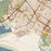 Newark California Map Print in Woodblock Style Zoomed In Close Up Showing Details