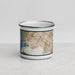 Front View Custom Newark California Map Enamel Mug in Woodblock