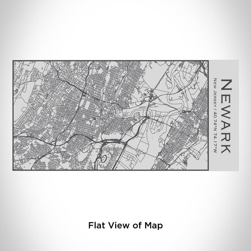 Rendered View of Newark New Jersey Map Engraving on 17oz Stainless Steel Insulated Cola Bottle