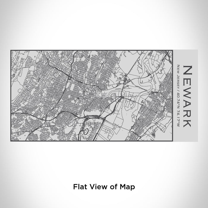 Rendered View of Newark New Jersey Map Engraving on 17oz Stainless Steel Insulated Cola Bottle