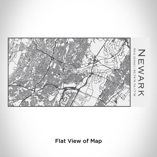 Rendered View of Newark New Jersey Map Engraving on 17oz Stainless Steel Insulated Cola Bottle in White