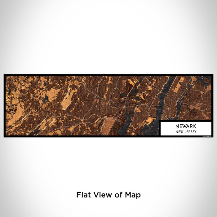Flat View of Map Custom Newark New Jersey Map Enamel Mug in Ember