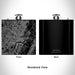 Rendered View of Newark New Jersey Map Engraving on 6oz Stainless Steel Flask in Black
