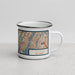 Right View Custom Newark New Jersey Map Enamel Mug in Woodblock
