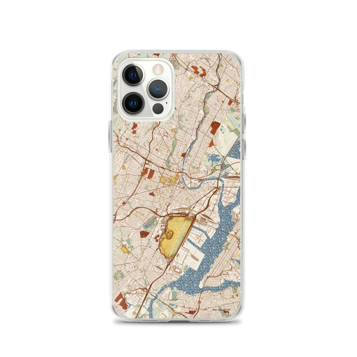 Custom Newark New Jersey Map iPhone 12 Pro Phone Case in Woodblock