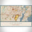Newark - New Jersey Map Print in Woodblock