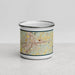 Front View Custom Newark Ohio Map Enamel Mug in Woodblock