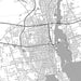 New Bedford Massachusetts Map Print in Classic Style Zoomed In Close Up Showing Details
