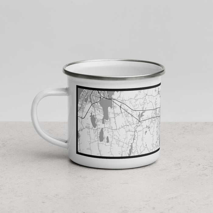 Left View Custom New Bedford Massachusetts Map Enamel Mug in Classic