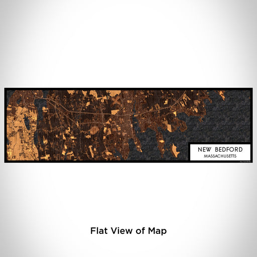 Flat View of Map Custom New Bedford Massachusetts Map Enamel Mug in Ember