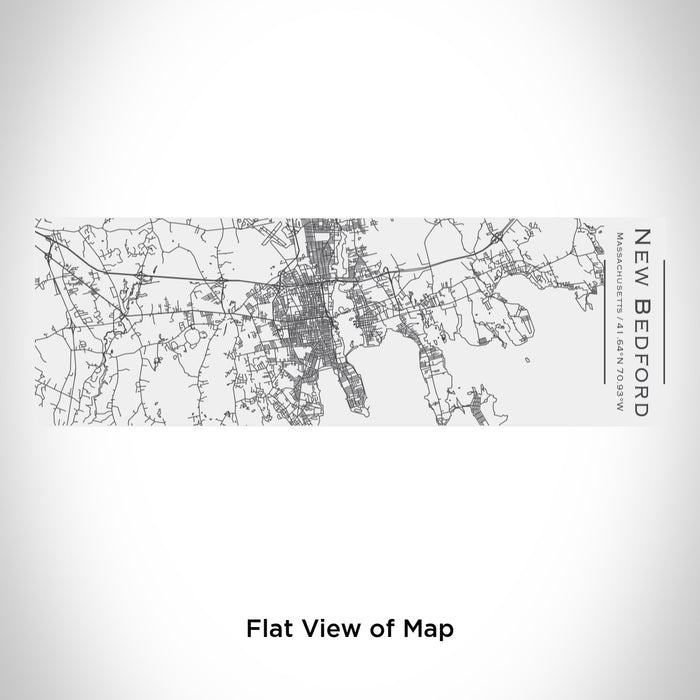 Rendered View of New Bedford Massachusetts Map Engraving on 10oz Stainless Steel Insulated Cup with Sliding Lid in White