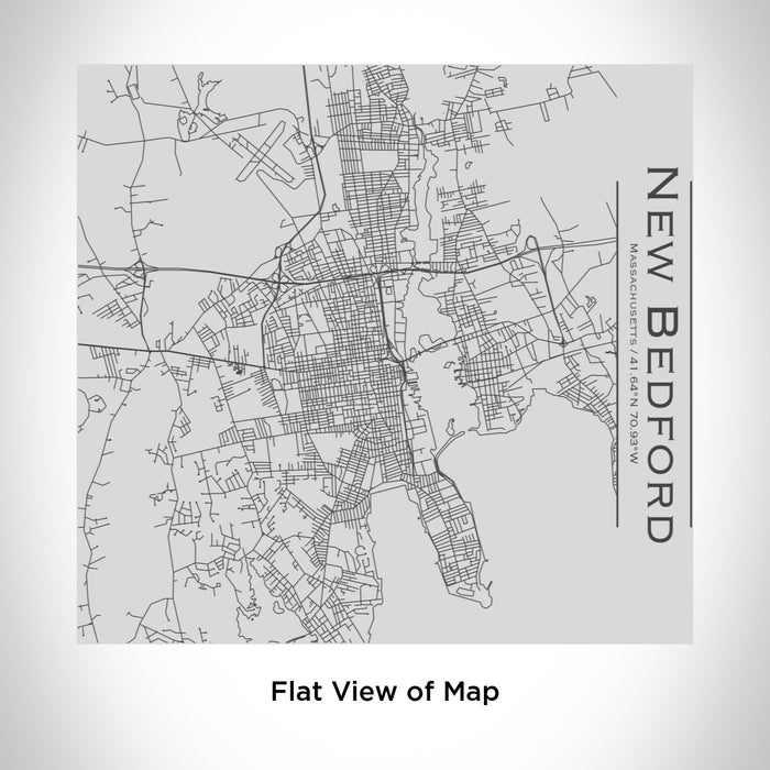 Rendered View of New Bedford Massachusetts Map Engraving on 17oz Stainless Steel Insulated Tumbler