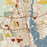 New Bedford Massachusetts Map Print in Woodblock Style Zoomed In Close Up Showing Details