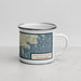 Right View Custom New Bedford Massachusetts Map Enamel Mug in Woodblock
