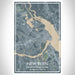 New Bern North Carolina Map Print Portrait Orientation in Afternoon Style With Shaded Background