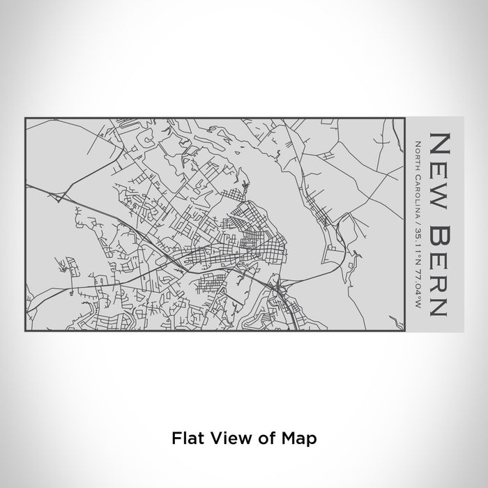 Rendered View of New Bern North Carolina Map Engraving on 17oz Stainless Steel Insulated Cola Bottle