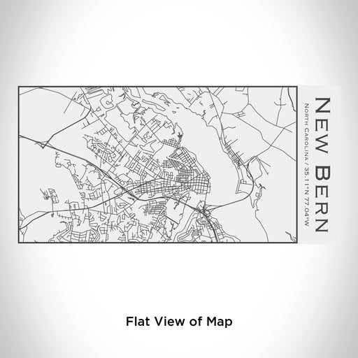 Rendered View of New Bern North Carolina Map Engraving on 17oz Stainless Steel Insulated Cola Bottle in White