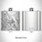 Rendered View of New Bern North Carolina Map Engraving on 6oz Stainless Steel Flask