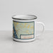 Right View Custom New Bern North Carolina Map Enamel Mug in Woodblock