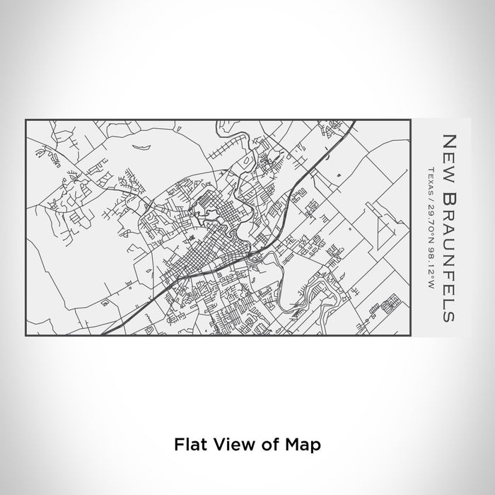 Rendered View of New Braunfels Texas Map Engraving on 17oz Stainless Steel Insulated Cola Bottle in White
