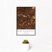12x18 New Braunfels Texas Map Print Portrait Orientation in Ember Style With Small Cactus Plant in White Planter