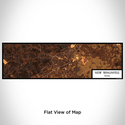 Flat View of Map Custom New Braunfels Texas Map Enamel Mug in Ember