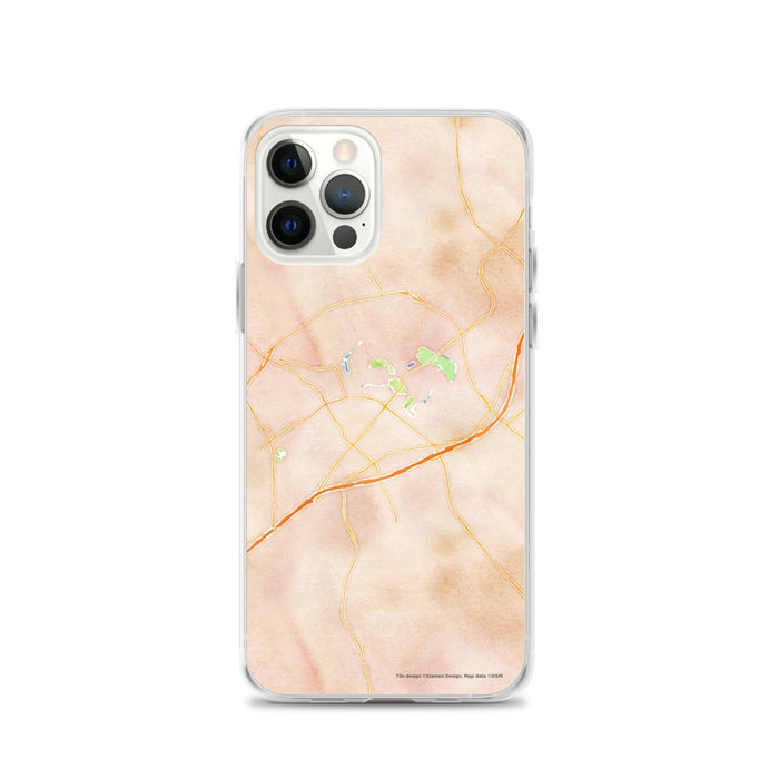 Custom New Braunfels Texas Map iPhone 12 Pro Phone Case in Watercolor