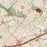 New Braunfels Texas Map Print in Woodblock Style Zoomed In Close Up Showing Details