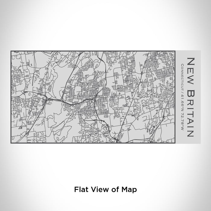 Rendered View of New Britain Connecticut Map Engraving on 17oz Stainless Steel Insulated Cola Bottle